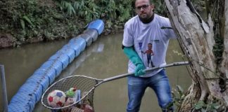 Brasileiro criou uma ‘ecobarreira’ que já retirou 1 tonelada de lixo dos rios